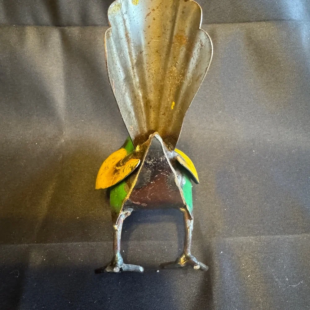 Green and Yellow Metal Bird Toy for Pet Birds